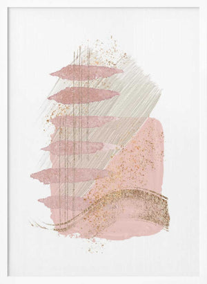 Tablou înramat „Mystical Pink Abstract-2” de Sally Ann Moss