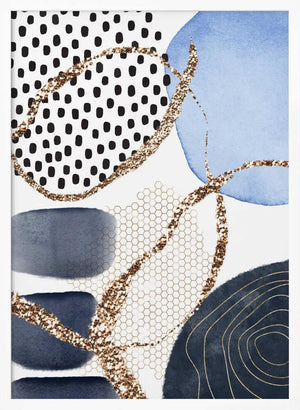 Tablou înramat „Aesthetic Blues-3” de Sally Ann Moss