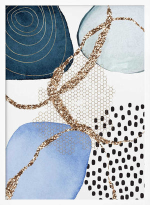 Tablou înramat „Aesthetic Blues-2” de Sally Ann Moss