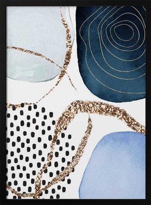 Tablou înramat „Aesthetic Blues-1” de Sally Ann Moss