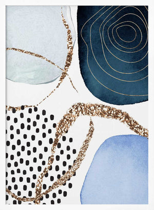 Tablou înramat „Aesthetic Blues-1” de Sally Ann Moss