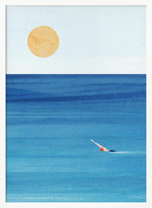 Tablou înramat „Sea Swim” de longwayhome