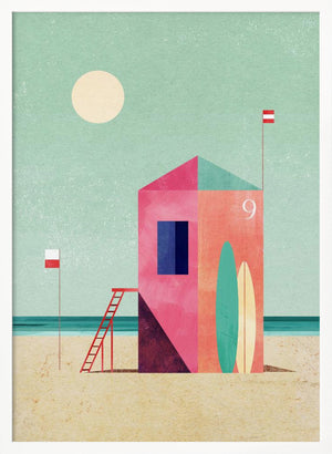 Tablou înramat „Surf Hut” de longwayhome