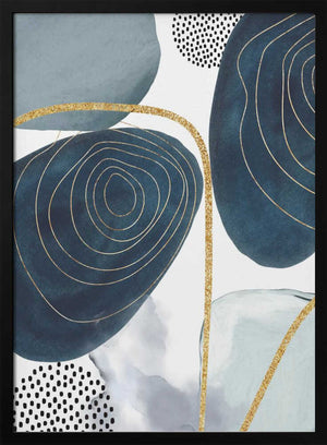 Tablou înramat „Shapley Blue-3” de Sally Ann Moss