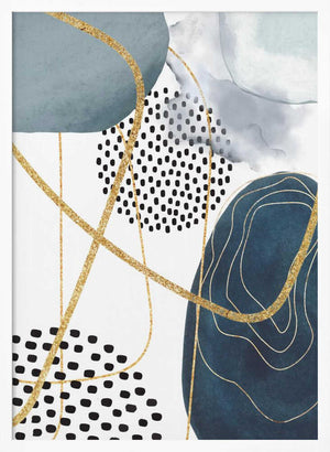 Tablou înramat „Shapley Blue-2” de Sally Ann Moss