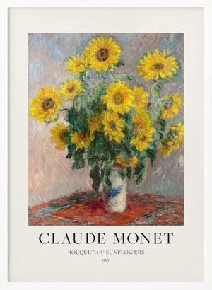 Tablou înramat „Bouquet Of Sunflowers” de Claude Monet