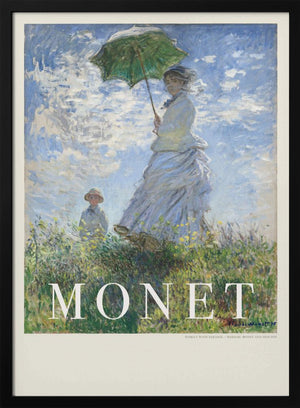 Tablou înramat „Woman With Parasol” de Claude Monet