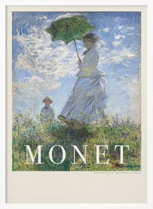 Tablou înramat „Woman With Parasol” de Claude Monet