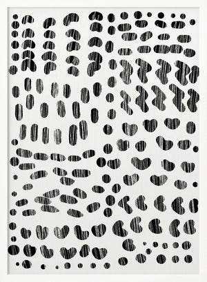 Tablou înramat „Dots and Strokes” de Dan Hobday