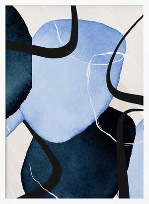 Tablou înramat „Shapley Blue-2” de Sally Ann Moss