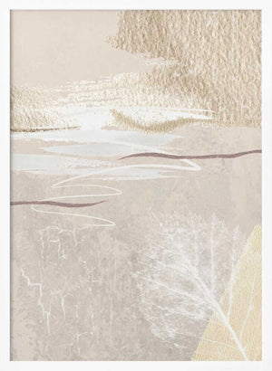 Tablou înramat „Calm Ivory-3” de Sally Ann Moss
