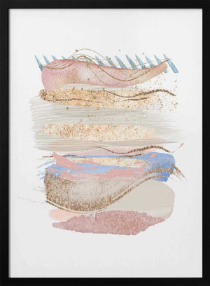 Tablou înramat „Soft Pink Blue 3” de Sally Ann Moss