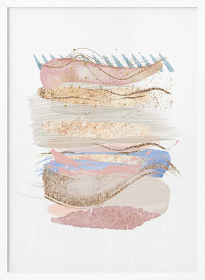 Tablou înramat „Soft Pink Blue 3” de Sally Ann Moss