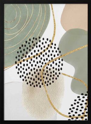 Tablou înramat „Calm green 1” de Sally Ann Moss