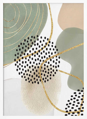 Tablou înramat „Calm green 1” de Sally Ann Moss