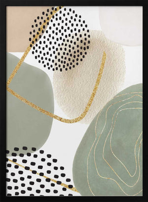 Tablou înramat „Calm green- 2” de Sally Ann Moss