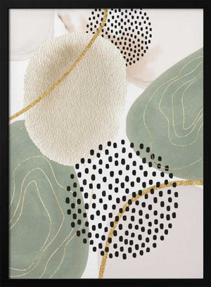 Tablou înramat „Calm green- 3” de Sally Ann Moss