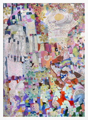 Tablou înramat „covid Spring 36x48 Oil Paint Mixed Media On Canvas” de Alise Loebelsohn