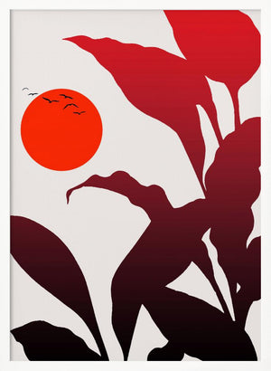 Tablou înramat „Tropical Sunset” de Kubistika