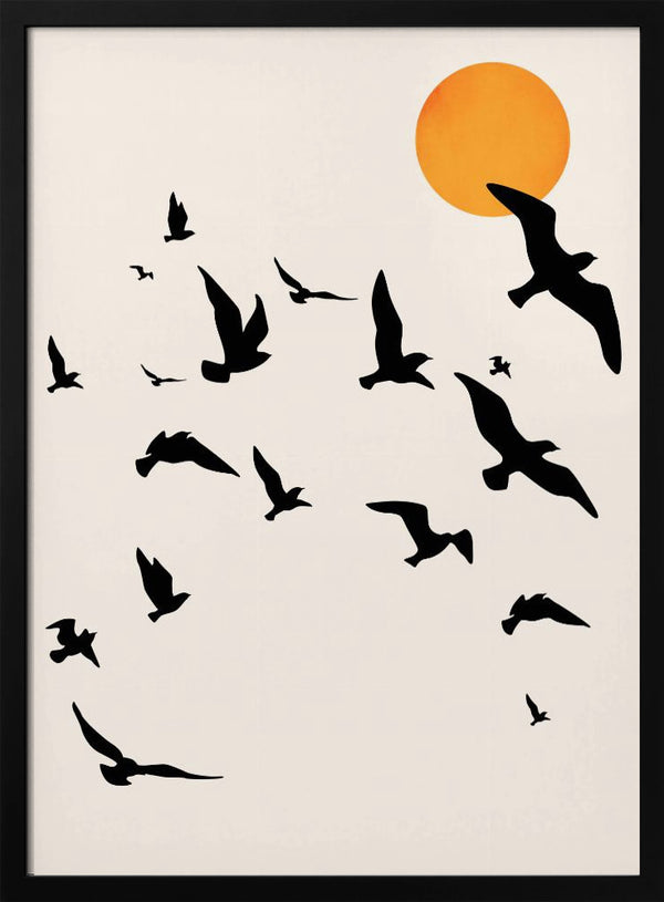 Tablou înramat „Dancing In the Sky” de Kubistika