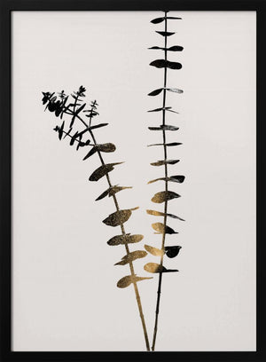 Tablou înramat „Eucalyptus Dark Gold” de Kubistika