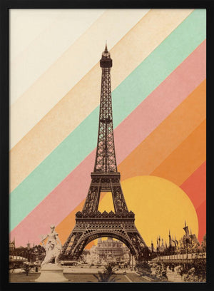 Tablou înramat „Eiffel Tower Rainbow” de Florent Bodart
