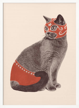 Tablou înramat „Chat Catcheur” de Florent Bodart