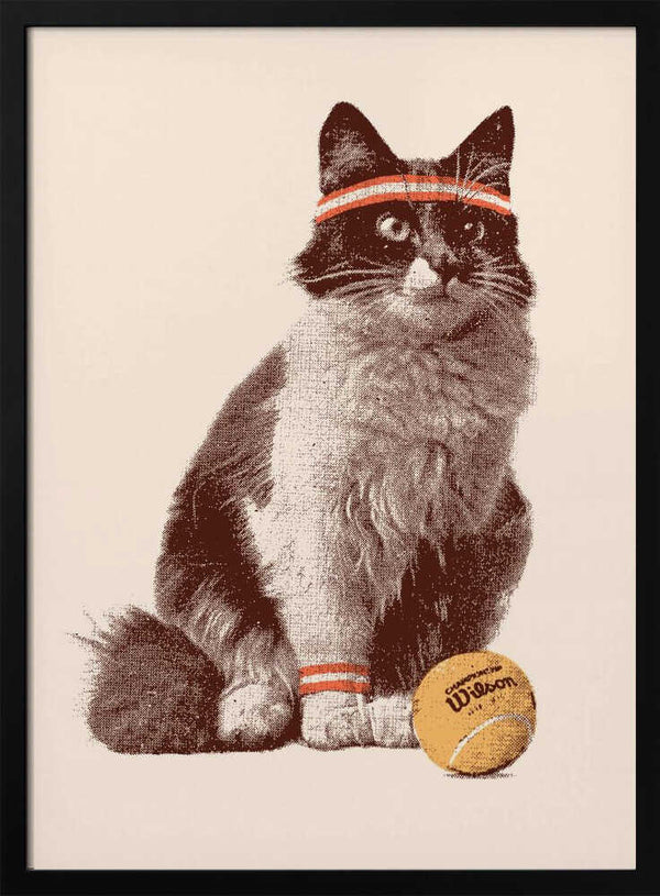 Tablou înramat „Chat Tennis” de Florent Bodart