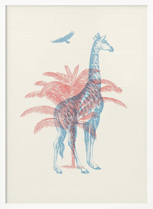 Tablou înramat „Giraffe” de Florent Bodart