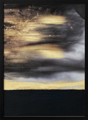 Tablou înramat „Black and Gold” de Alyson Storms