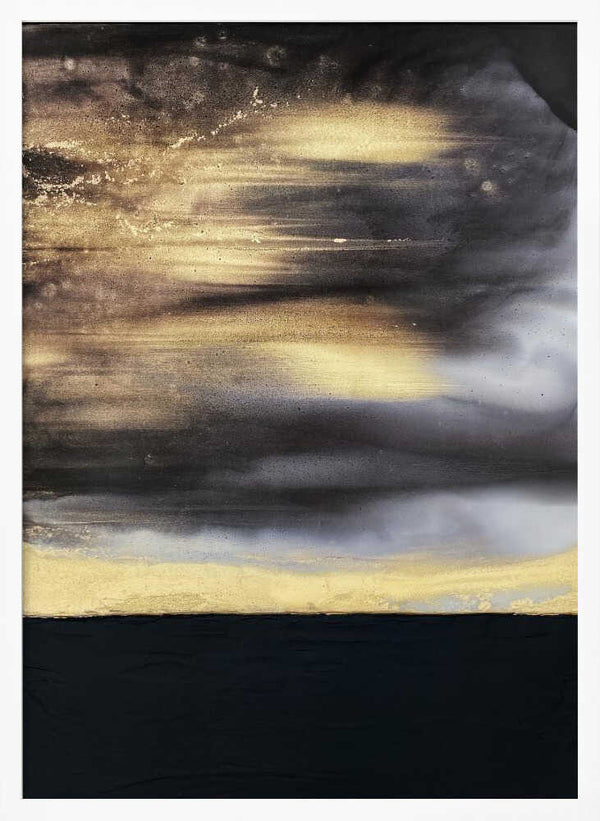 Tablou înramat „Black and Gold” de Alyson Storms