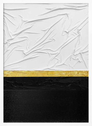 Tablou înramat „Fabric Gold and Black” de Alyson Storms