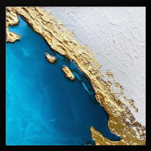 Tablou înramat „Frozen Golden Ocean 2” de Alyson Storms