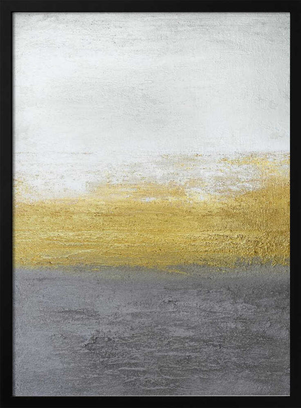 Tablou înramat „Gray and Gold” de Alyson Storms