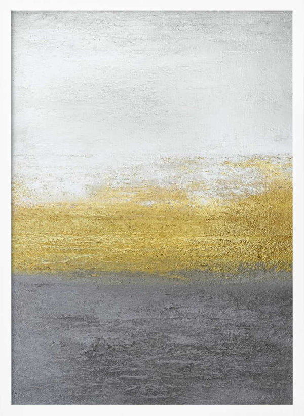 Tablou înramat „Gray and Gold” de Alyson Storms