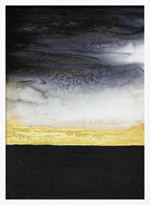 Tablou înramat „Noir and Gold” de Alyson Storms