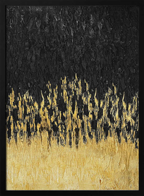 Tablou înramat „Starry Golden Night” de Alyson Storms