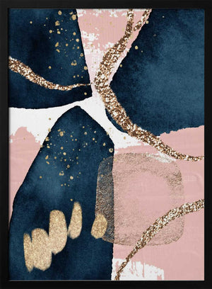 Tablou înramat „Fabulously  Navy -2” de Sally Ann Moss