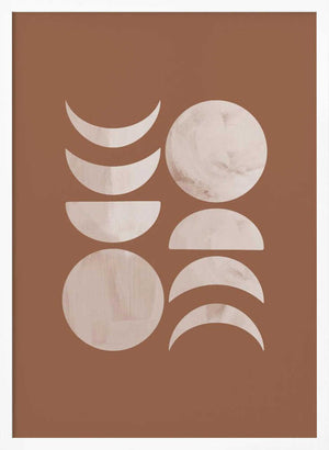 Tablou înramat „Moon Phase No.3” de Melloi Art Prints