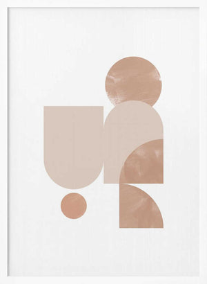 Tablou înramat „Beige Geometric Art” de Melloi Art Prints