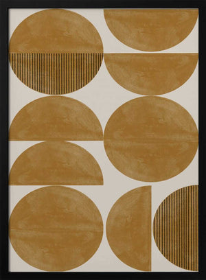 Tablou înramat „Golden Geometric Rhythm” de THE MIUUS STUDIO