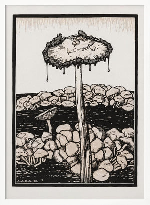 Tablou înramat „Dripping Mushroom 1916” de Julie De Graag