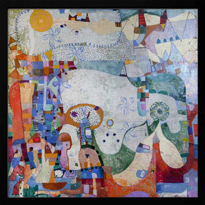 Tablou înramat „Distant Village” de Alise Loebelsohn