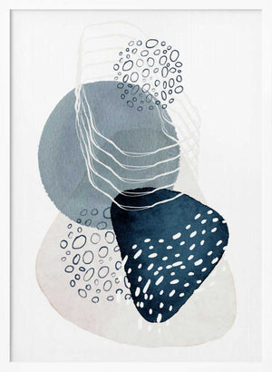 Tablou înramat „Pools of Blue-1” de Sally Ann Moss