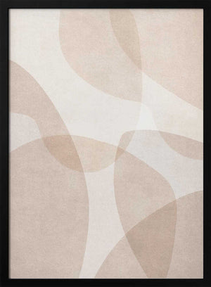 Tablou înramat „Abstract Beige Geometric Art” de Melloi Art Prints