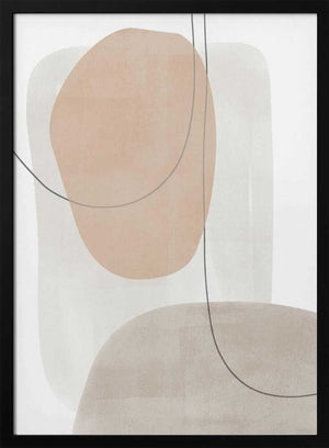 Tablou înramat „Circle Abstract Painting” de Melloi Art Prints