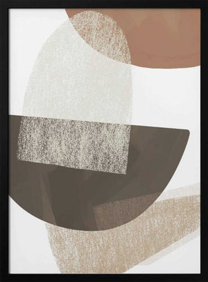 Tablou înramat „Earth Tone Geometric Art” de Melloi Art Prints