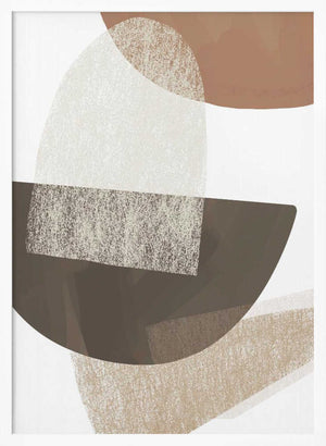 Tablou înramat „Earth Tone Geometric Art” de Melloi Art Prints