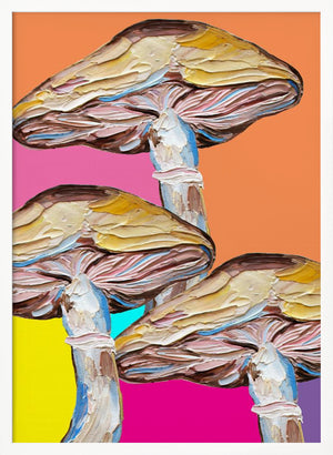 Tablou înramat „Psychedelic Mushrooms” de Alice Straker