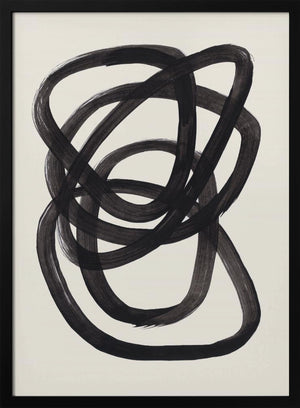Tablou înramat „Ink Spiral Rings” de Ejaaz Haniff
